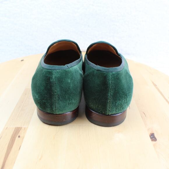 Stubbs Wootton Loafer Womens 6 Green Velvet Embroidered Slip On Comfort Shoe - Picture 4 of 12